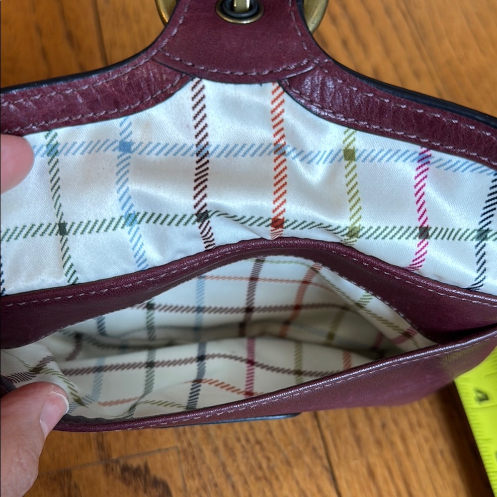 Coach Burgundy Leather Wristlet - Picture 5 of 10